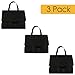 Houseables Insulated Bags, Reusable Groceries Tote, Thermal Shopping Bag, 3 Pack, Black, 16