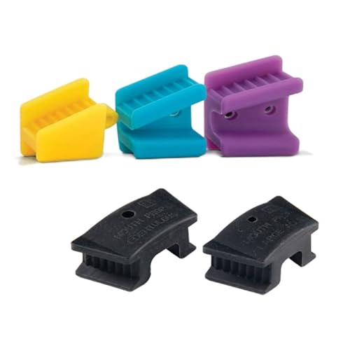 American Goods 800565YTP 2 Pcs Dental Mouth Props Silicone Edentulous Black Autoclavable Dental Bite Blocks Latex Free thumb #2