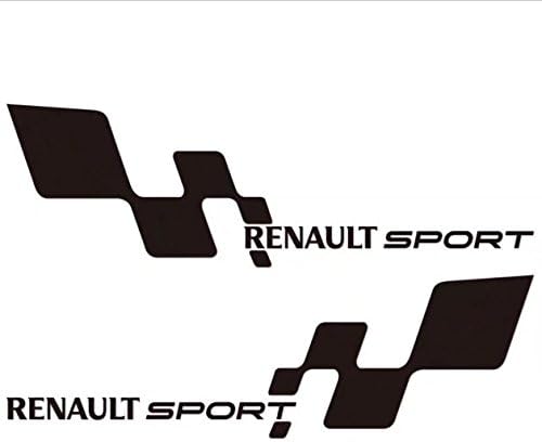 YOUQI 2 Pic Small Cool 11.4"x3.54"Inch (29CMx9CM) Sport Car Decal/Sticker Special For Renault (black)
