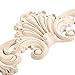 MUXSAM Wood Carved Onlays Appliques, Clear Carving Details Overlay Craft Decals for Cabinet Wall Mantels Dresser Closet Toddler Doll Bed Stairs Door Furniture Decor(4-Pack, 20x5cm/7.9