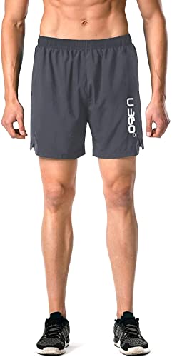 Image of Men's Workout Running Shorts Quick Dry Lightweight Gym Shorts with Zip Pockets S5Shorts