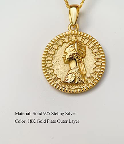 925 Sterling Silver 500 Lira Italian Coin Necklace 18K Gold Plated Pendant Birthday Present for Her Wife Grandmother4