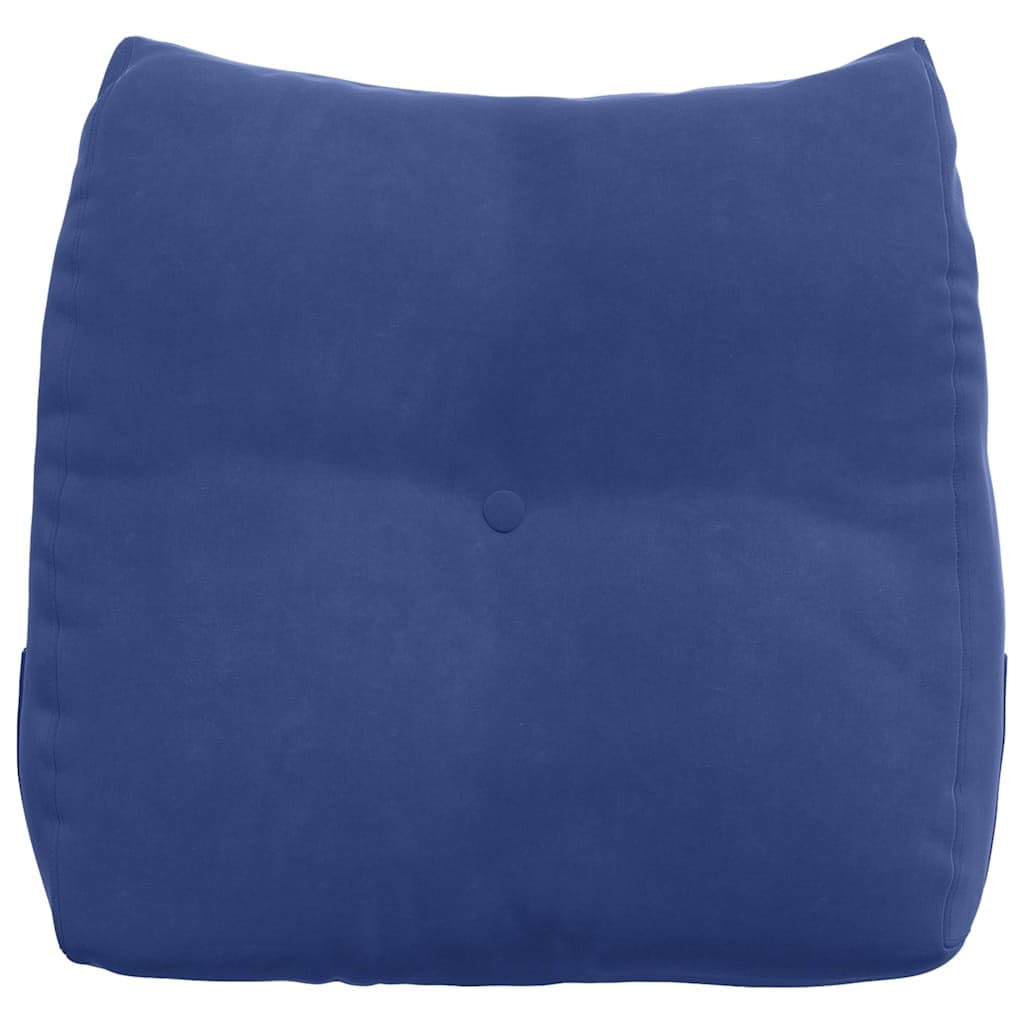 Cuscino per la schiena in velluto, cuscino da lettura, blu polizia