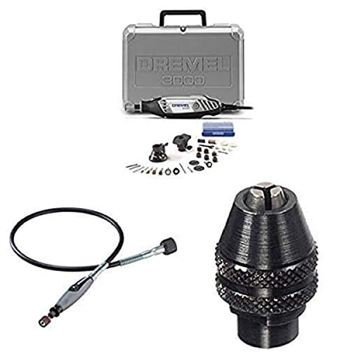 Dremel 3000-2/28 Rotary Tool Kit with Flex Shaft Attachment and MultiPro Keyless Chuck