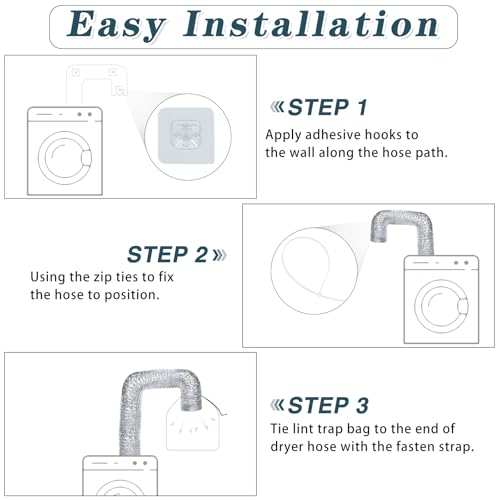 Dryer Vent Lint Catcher Bags 4 Set, Lint Trap Catcher and Filter Bag for Lint and Dust Catching, Indoor Outdoor Ventless Dryer Vent Cleaning Kit - Thumbnail 5