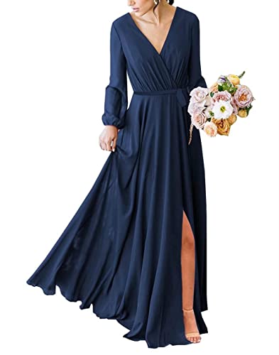 Robe demoiselle d'honneur en mousseline de soie fluide et chic