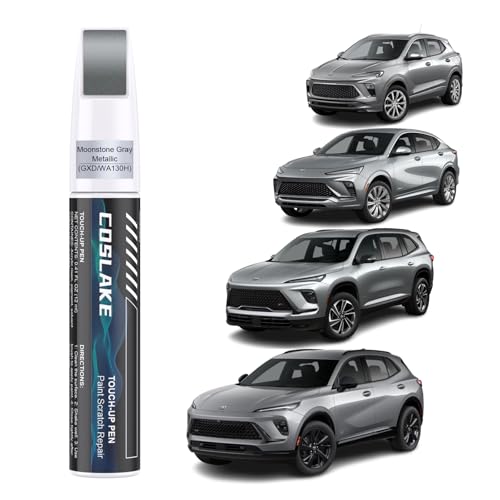COSLAKE Car Touch Up Paint(Moonstone Gray Metallic(GXD/WA130H)) for Buick, Car Paint Scratch Repair Kit, Quick & Easy Solution to Repair, 2 in 1 Scratch Remover Pen with 2PCS Disposable Micro Applicators