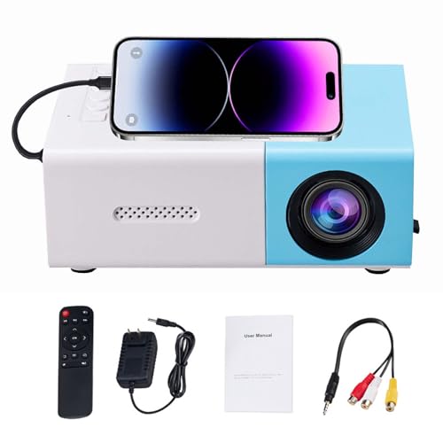 Mini Projector, Portable 1080P Home Movie Theater Small Video Phone Projector Movie Projector for Outdoor Indoor Compatible with Android/Laptop/Phone/TV
