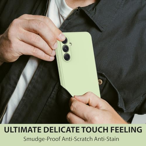 Image of LIRAMARK Liquid Silicone Soft Back Cover Case for Samsung Galaxy S26 5G| Soft Micro-Fibre Lining Inside | Camera Protection Bump (Green)