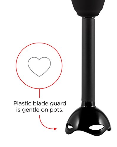 Chefman RJ19-MS-PBG-CA Immersion Blender 300-Watt Turbo 12 Speed Stick Hand Blender, Powerful Ice Crushing Design Purees Smoothies, Sauces & Soups, Detachable Heat Resistant Plastic Blade Guard Protects Pots thumb #2