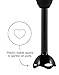 Chefman Immersion Blender 300-Watt Turbo 12 Speed Stick Hand Blender, Powerful Ice Crushing Design Purees Smoothies, Sauces & Soups, Detachable Heat Resistant Plastic Blade Guard Protects Pots, Black