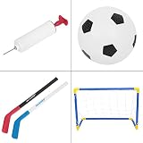 Dilwe Kinder Fußball Tor Set Kinder Sport Eishockey Fußball Tore Bälle Pumpe Praxis Spiel Spielzeug Set
