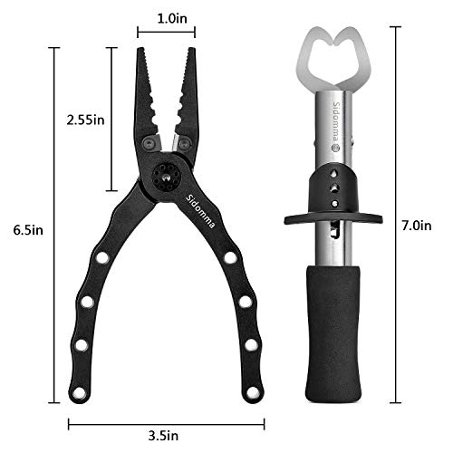 Sidomma Fishing Pliers Fishing Gripper Multifunction Fishing Pliers Saltwater With Sheath Fishing Tool Flyfishing Gear Ice Fishing Gear Fishing Gifts For Men Kayak Fishing Gear #TOP3