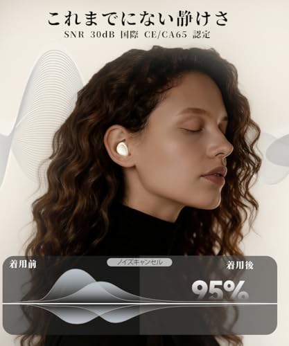 【眠りを変える】耳栓 睡眠用 ノイズキャンセリング 側寝・寝返りも快適｜移動・集中・いびき・聴力保護に最適｜洗える＆繰り返し使える 4サイズ ケース (Beige, イヤーピース4サイズ付)