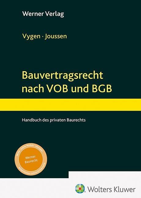 Bauvertragsrecht nach VOB und BGB: Handbuch des privaten Baurechts