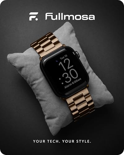 Image of Fullmosa Metal Strap with Case for Apple Watch | Fits iWatch Ultra3 /2 /1, SE3 /2 /1, Series 11 /10 /9 /8 /7 /6 /5 /4 /3 /2 /1, Stainless Steel Band for Men Women (NO WATCH)
