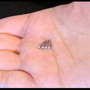 Incaton 0.8mm Neus Studs 20G - Bone, Schroef, Twister Haak L Vormige Piercing Sieraden Set, Roestvrij Staal, Zirkonia, Kristal