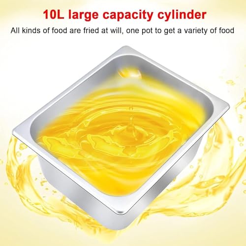 Friteuse professionnelle 2500W en acier inoxydable de 10L - 7