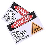 Autocollant d'avertissement - l'autocollant « haute tension » convient à l'entrepôt, à l'usine d'équipement et à de nombreuses autres scènes dont vous avez besoin, autocollant de panneau d'avertissement de sécurité