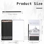 Marte Vanci 12 Pieces Sketch Pencil Set, Graphite Pencils(14B - 4H) | Profession Sketch Pencils for Artists Beginners, Art Pencils For Kids and Adults Drawing Drafting Sketching