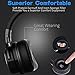 MONODEAL Active Noise Cancelling Wired/Wireless Bluetooth Headphones, Foldable Over The Ear Headset,Soft Memory-Protein Earmuffs,Hi-Fi Stereo Headset for PC/Cell Phones/TV Travel Work Daily Use