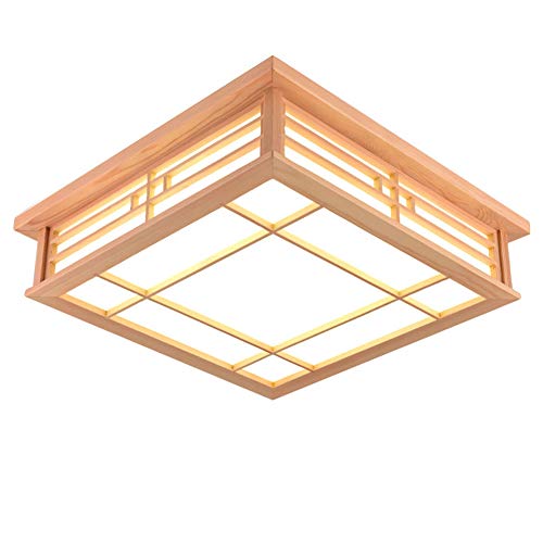 24W LED Madera Balcón Sala Lámpara Luz de techo Regulable Cover