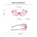 Medspex Pink FL-41 Tinted Safety Glasses Blue Light Sensitivity Men Women Indoor Outdoor Fluorescent Photophobia ANSI Z87.1