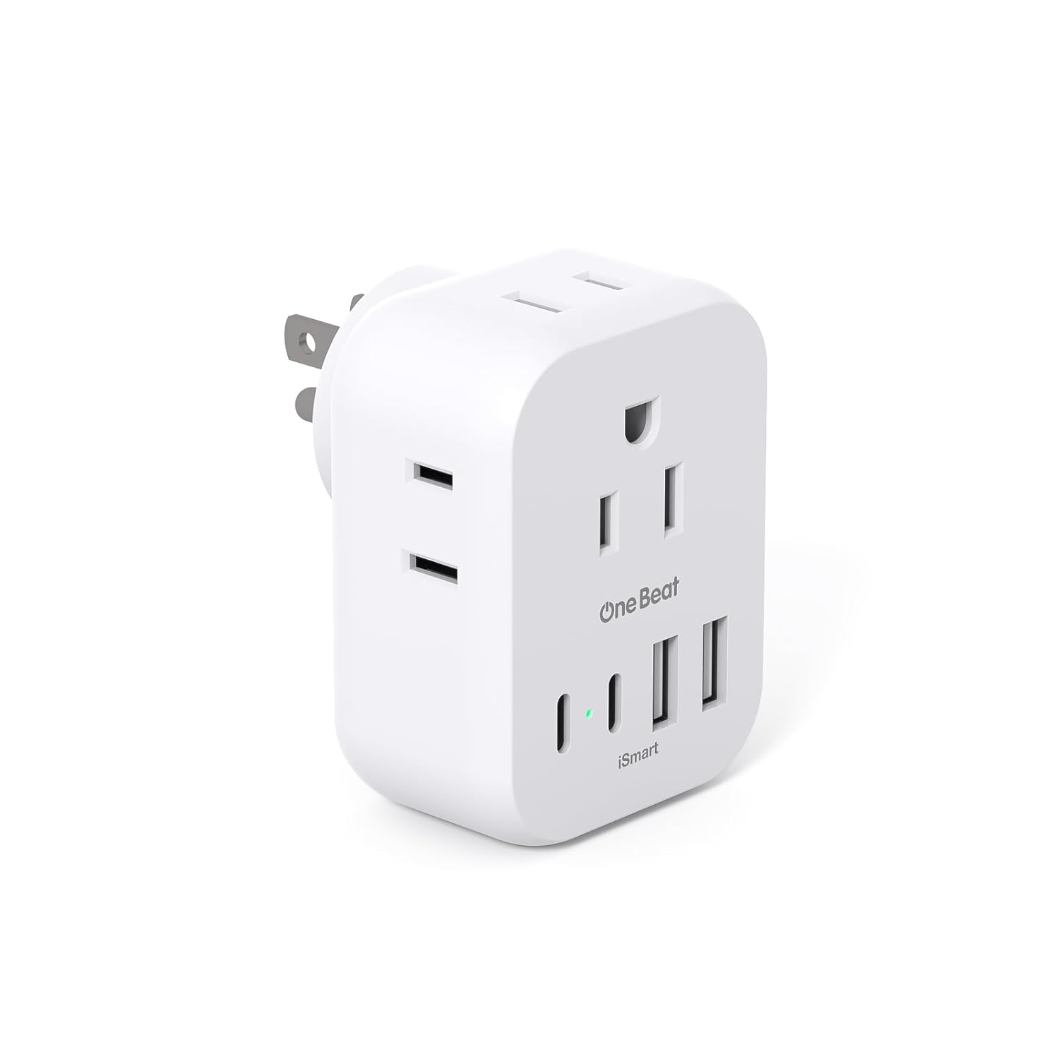 Travel Cruise Ship Essentials Multi Plug Wall Outlet Extender with 4 Outlets 4 USB 2 USB-C Cruise Approved