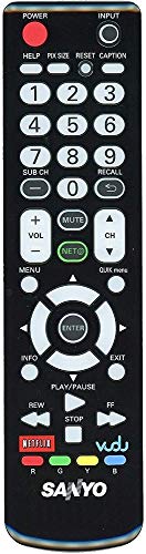 Universal Remote Control for All Sanyo TVs - Full Function