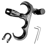 xxiaojun Compound Bow Aid Releaser and D Loop Rope，Adjustable Can Rotate 360° Thumb Release Bow Alu