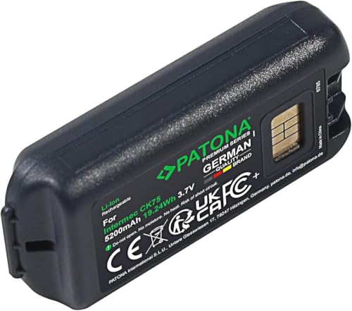 PATONA Premium Akku für Intermec CK3, CK65, CK70, CK71, CK75 | Ersatz für Intermec 1001AB01, 1001AB02, 318-046-001, 318-046-011, AB18 | 3,7V, 5200mAh | Barcode- Handscanner | Hochwertiger Ersatz