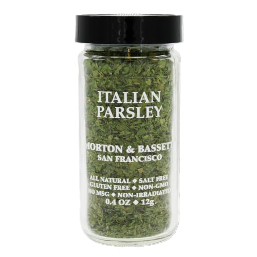 Morton & Bassett Italian Parsley, 0.4oz – Salt-Free, Non-GMO, Spice for All Purpose Cooking