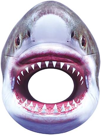 Super Large Inflatable Shark Pool Float for Kids & Adults. Great Birthday or Party Gift idea for Family and Friends!