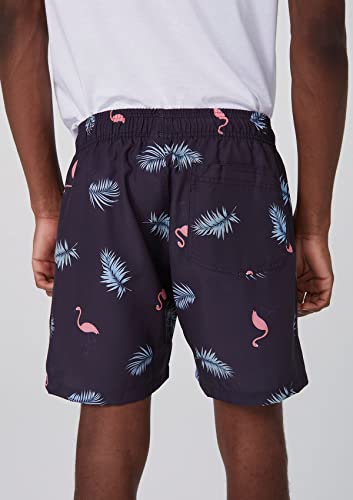 Shorts Praia Estampado Masculino Azul Marinho P