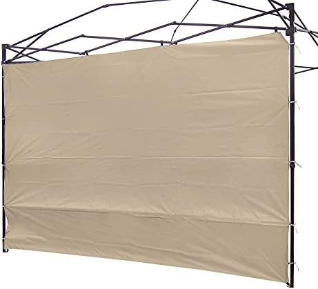 NINAT Canopy Sunwall 3M Sunshade Privacy Panel for Gazebos Tent Waterproof Sun Wall for Straight Leg Gazebos 1 Pack Sidewall Only (Canopy Frame Not Included) Beige Panel Wall