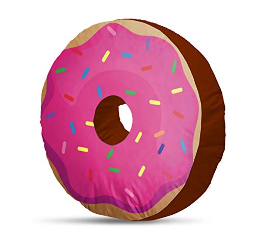 Image of Kesar Enterprises Donut /Doughnut Cushion /Pillow | Velvet Fabric|Birthday Gifts | Soft Toys | Suitable for Wheelchair, Car Seat, Home or Office for Kids Cushion | Size 14x14 inches
