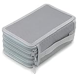 Estojo Escolar Premium Grande Com 4 Divisórias, Alça De Transporte, Para 72 Canetas Ou Lápis, Com Zíper, Organizador Versátil E Resistente, Marca VARENZIA