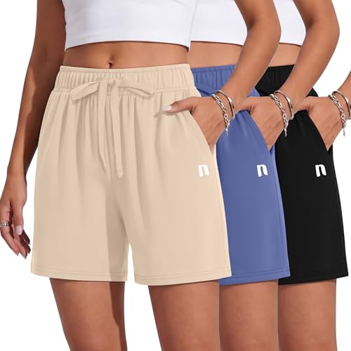 Neer - Neer 3 Pack Women's Drawstring Sweat Shorts, 3-Color, Small (70% Off Amazon Deal)