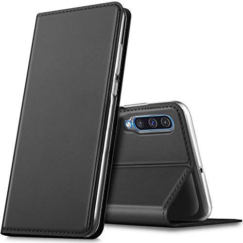 Verco Funda para Samsung Galaxy A90 5G PU Cuero Flip Folio Carcasa Soporte Plegable Ranuras para Tarjetas para teléfono móvil Galaxy A90 5G Cubierta, Negro