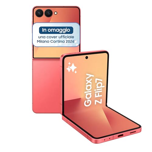 Samsung Galaxy Z Flip7 Smartphone AI pieghevole, 3 anni di Garanzia del produttore, RAM 12GB, 512GB, Display 4,1