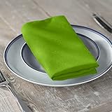 LA Linen 100-Percent Polyester Poplin Napkins, 17-Inch by 17-Inch, Lime, 10-Pack
