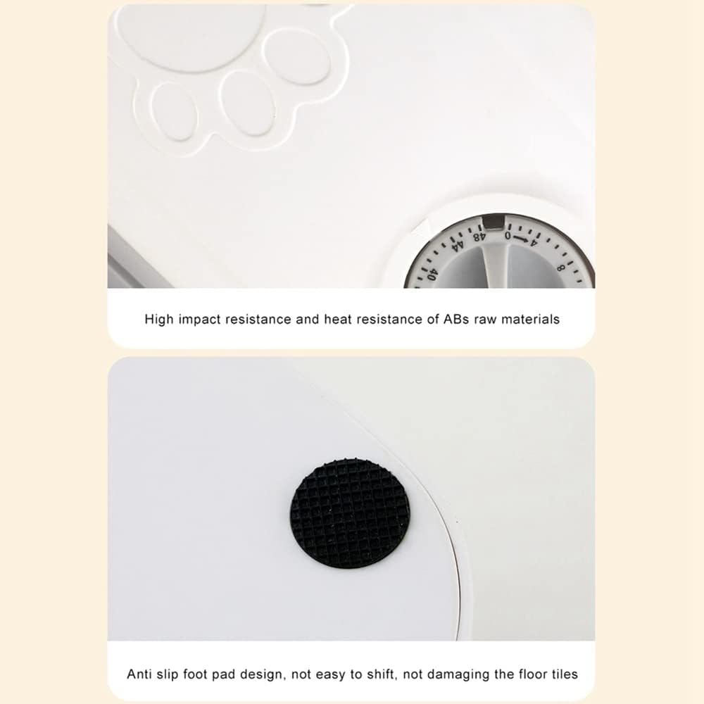 STHITI Automatic 2 in 1 Water and Food Pet Feeder | Pets Food Dispenser Stainless Steel Bowl, Programmable Timer Set | Anti-bite Cable for Cats, Small & Medium Dogs (Pack of 1) 2