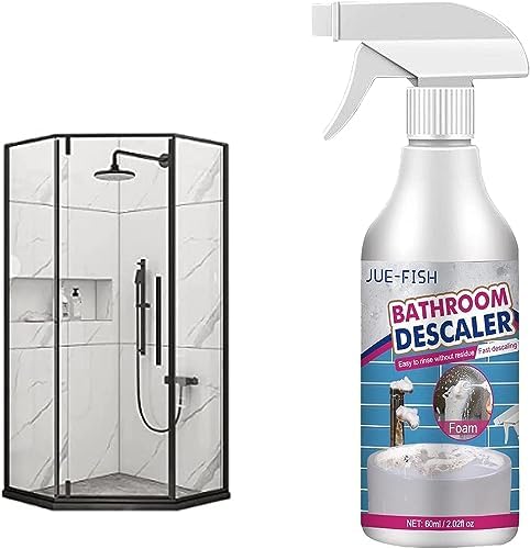 Bathroom Descaler Spray, Stubborn Stains Cleaner, Bathroom Foam Cleaner Spray, Shower Glass Cleaner Spray Limescale Remover Foam Spray, Bubble Cleaner for All Purpose Stain Remover (1PC)