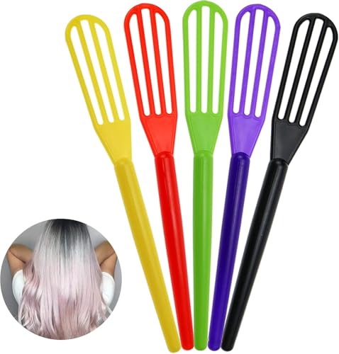 Chiyuehe Misturador de coloração de cabelo de plástico, 10 peças, batedor de cor de cabelo, misturad
