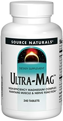 Source Naturals Ultra-Mag High-Efficiency Magnesium Complex - Maintains Muscle & Nerve Function - 240 Tablets