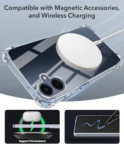 Image of Jkobi Shockproof Crystal-Clear Back Cover for Samsung Galaxy A06 (Magsafe Wireless Support | Drop & Camera Protection | Hard Polycarbonate)
