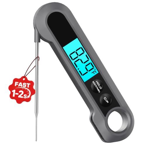 Meat Thermometer Digital,1-2S Instant Read Thermometer for Cooking, Grill