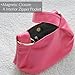 Women's Clutch Soft Vegan Leather Hobo Top Handle Bag Small Tote Purse (Hot Pink)