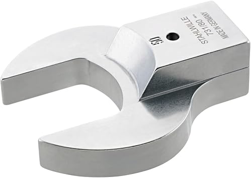 Stahlwille 58218060 60mm Open End Shell Tool for Torque Wrenches, Nickel-Plated, Chrome Finish, Secure Connection, German Craftsmanship