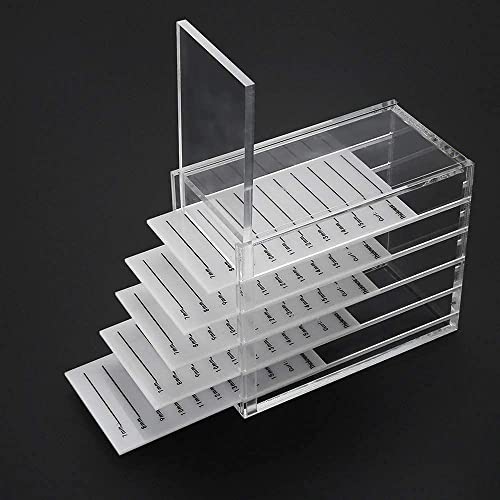 MEILAIMDY Organiseur De Maquillage 5 Couches En Acrylique Transparent Pour Faux Cils, Maquillage, BoîTe De Rangement Pour Extensions De Cils Cover